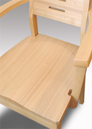 タモ材無垢チェアー　椅子